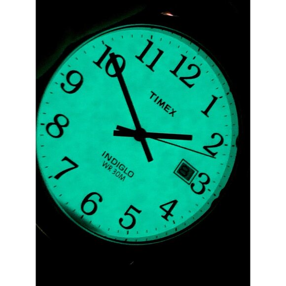 Timex Men's Watch T2H311 Indiglo White Dial Quartz Two Tone Expansion Band 35mm - Picture 7 of 13